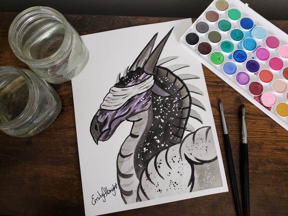How To Draw Starflight Wings of Fire Starflight the Nightwing - Bring Dragons to Life: A ...