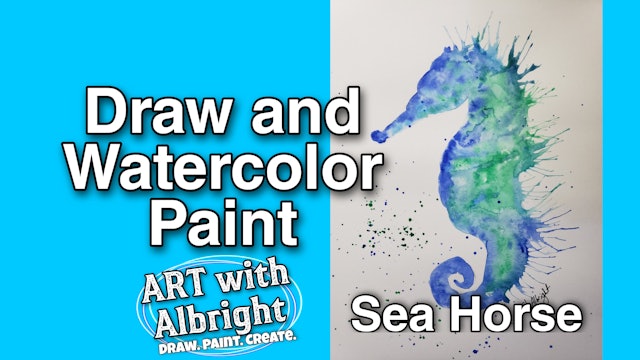 Learn how to Watercolor Paint a Sea Horse
