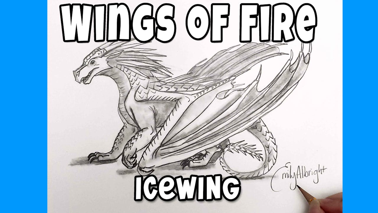 Simple Icewing Drawing How to Draw ICEWING - Wings of Fire Dragon - Bring Dragons to Life: A ...