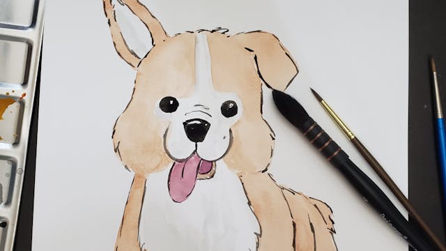 Paint ~ Watercolor Corgi Puppy Dog