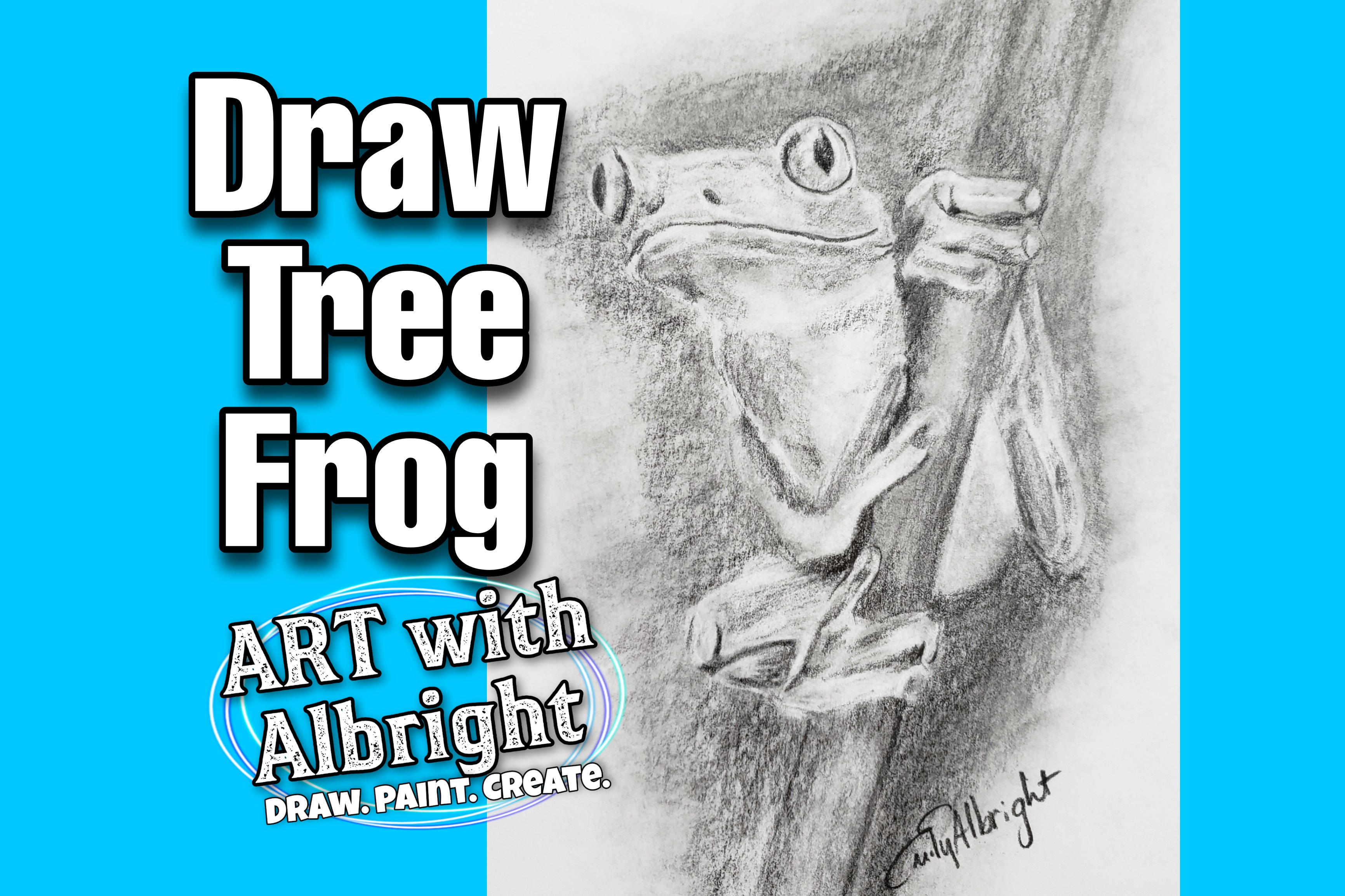 How to draw a frog, draw a frog - YouTube