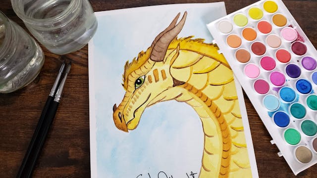 "SUNNY" Wings of Fire Dragon Series - Watercolor