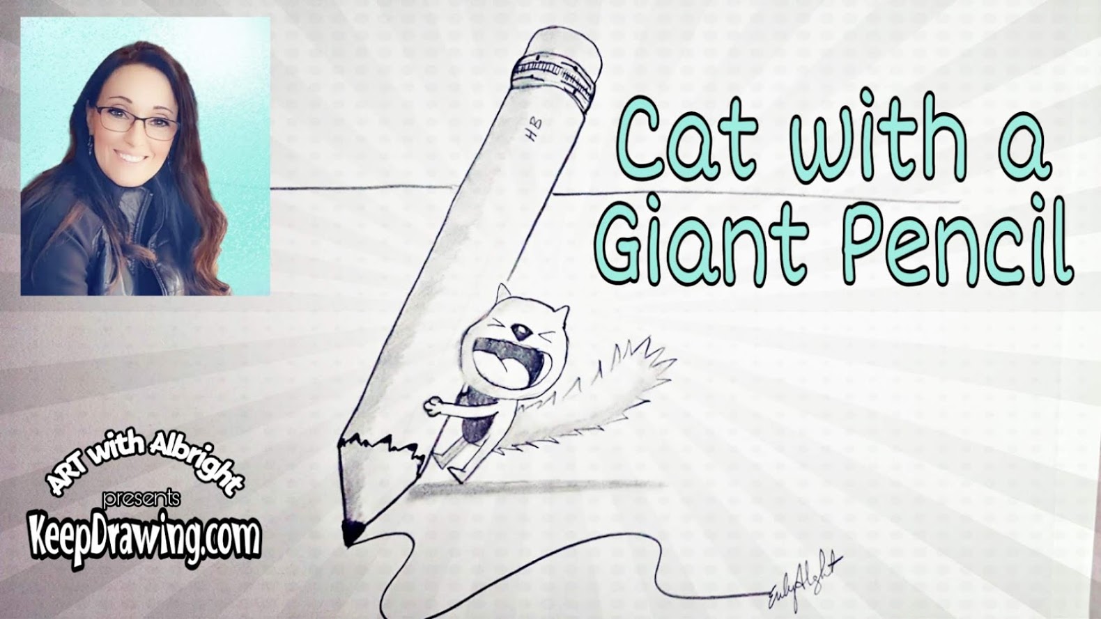 Cat with A Giant Pencil