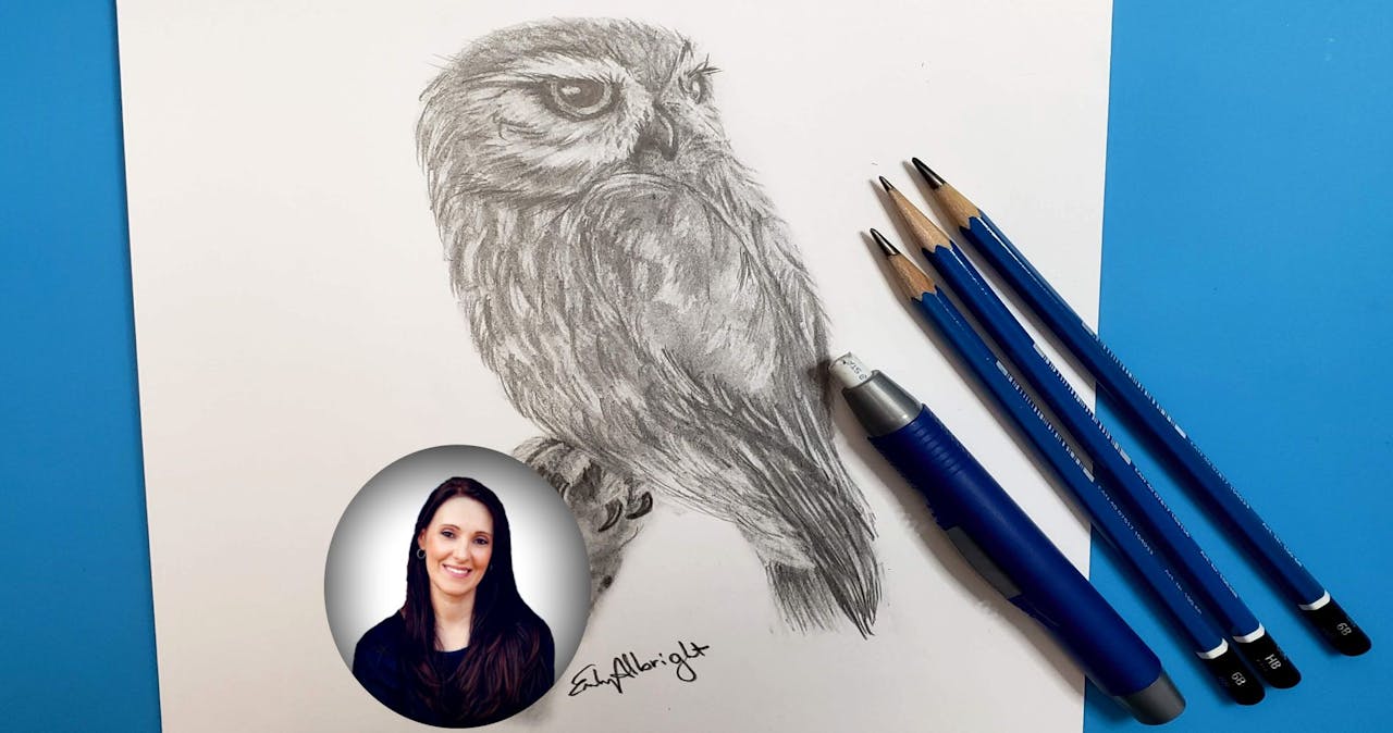 Learn How to DRAW Realistic Burrowing Owl - ART with Albright