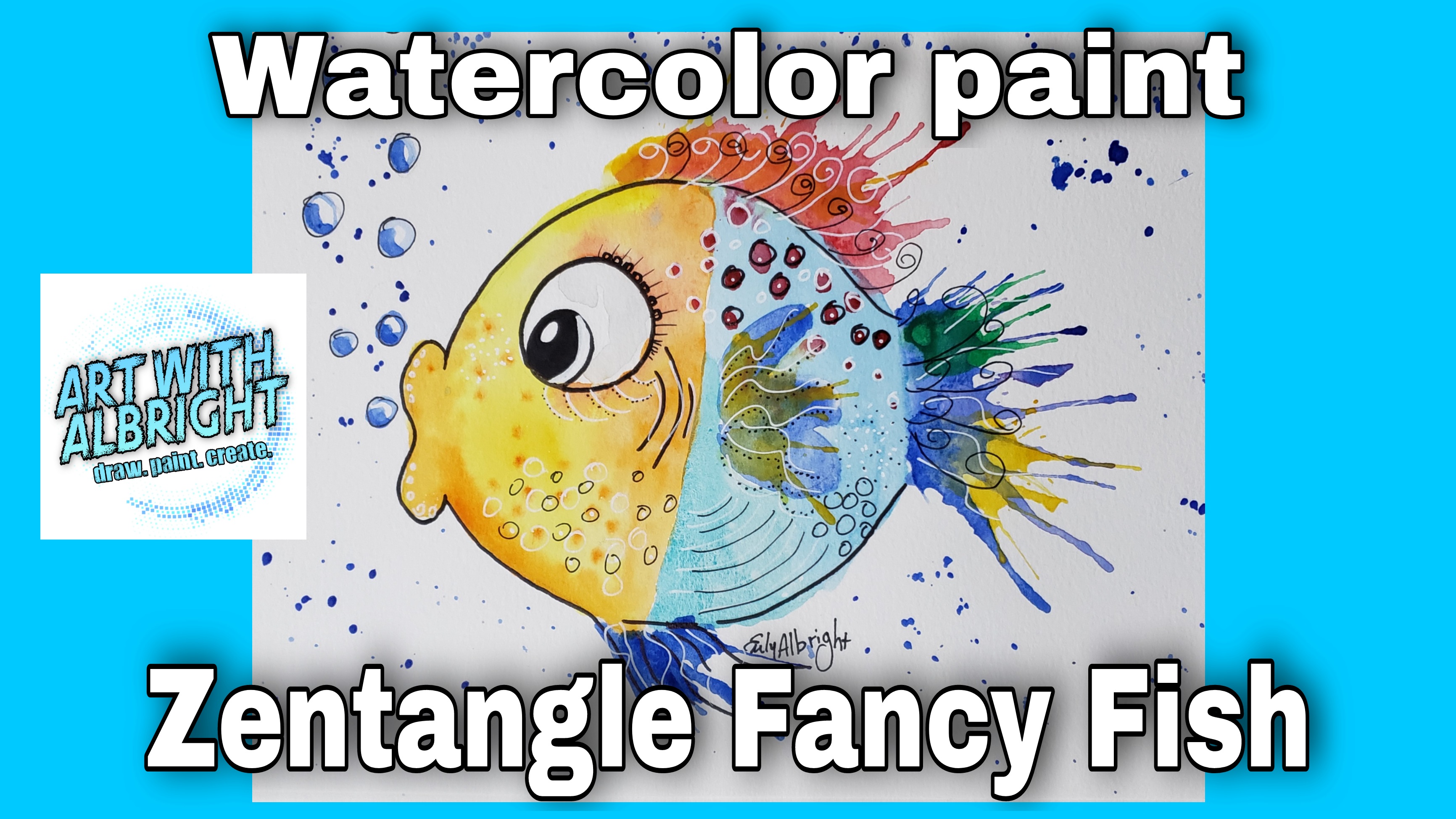 Fancy Fish Watercolor Painting