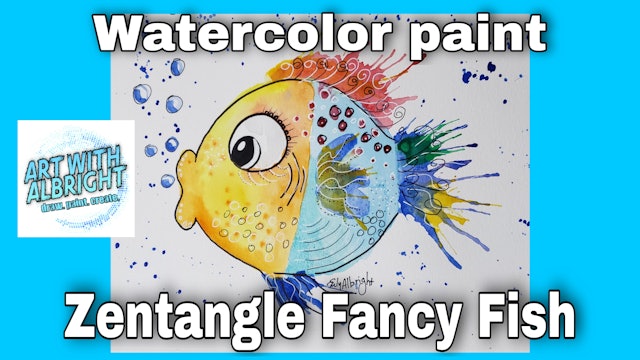 Fancy Fish Watercolor Painting