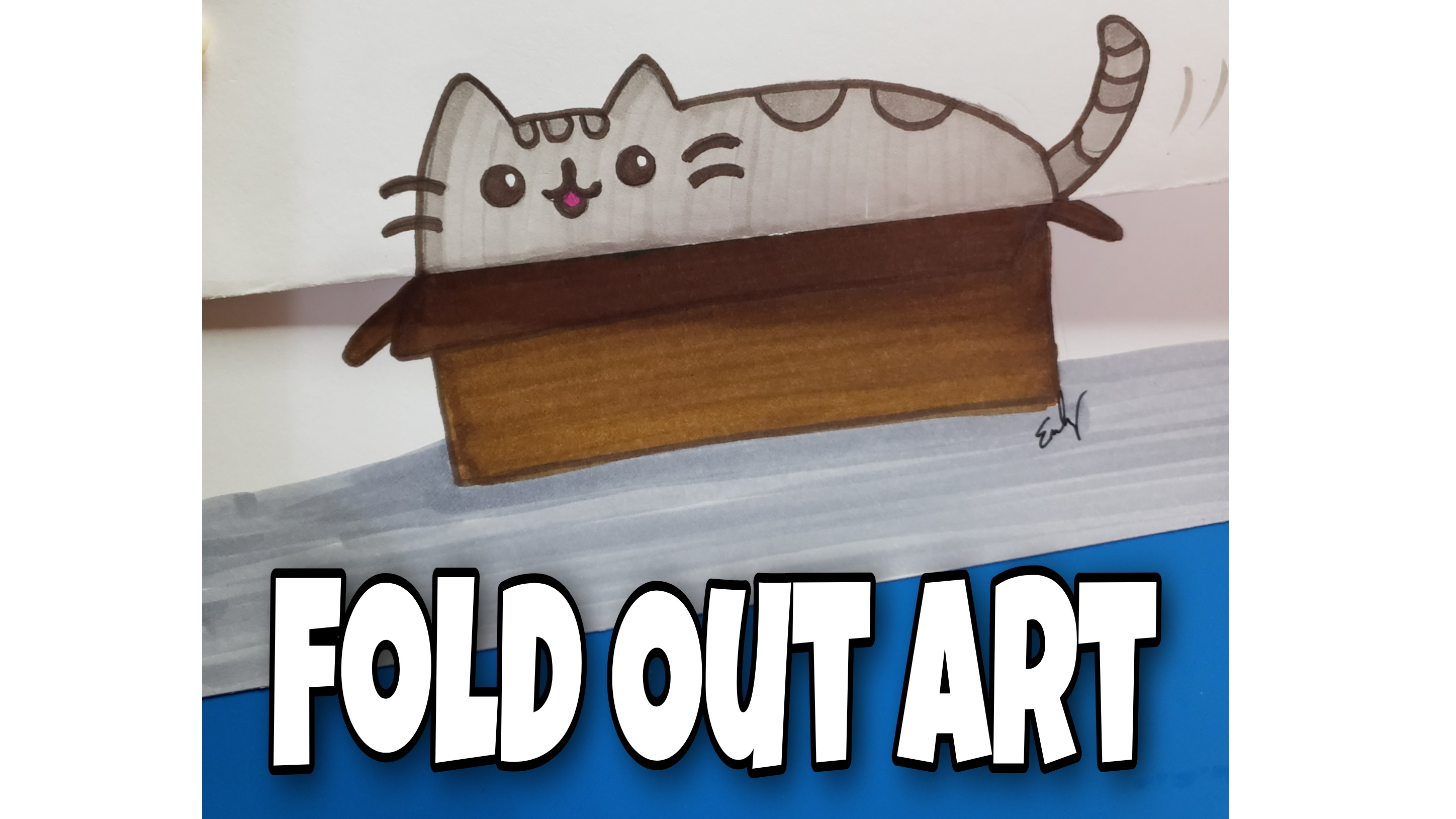 Fold Out Art Pusheen