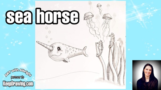 Sea Horse with Ocean Grass
