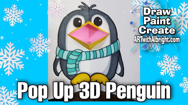 Pop Up ART 3D Penguin