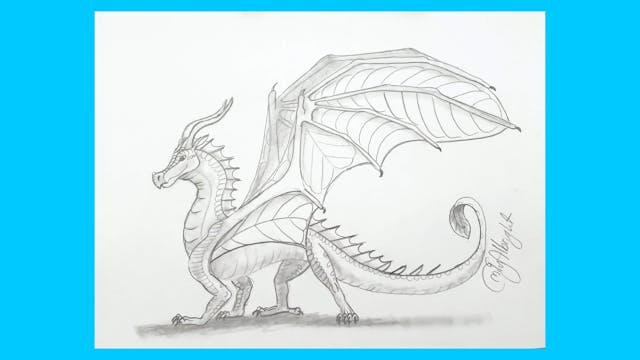 Learn How to draw - Leafwing Wings of Fire Dragon