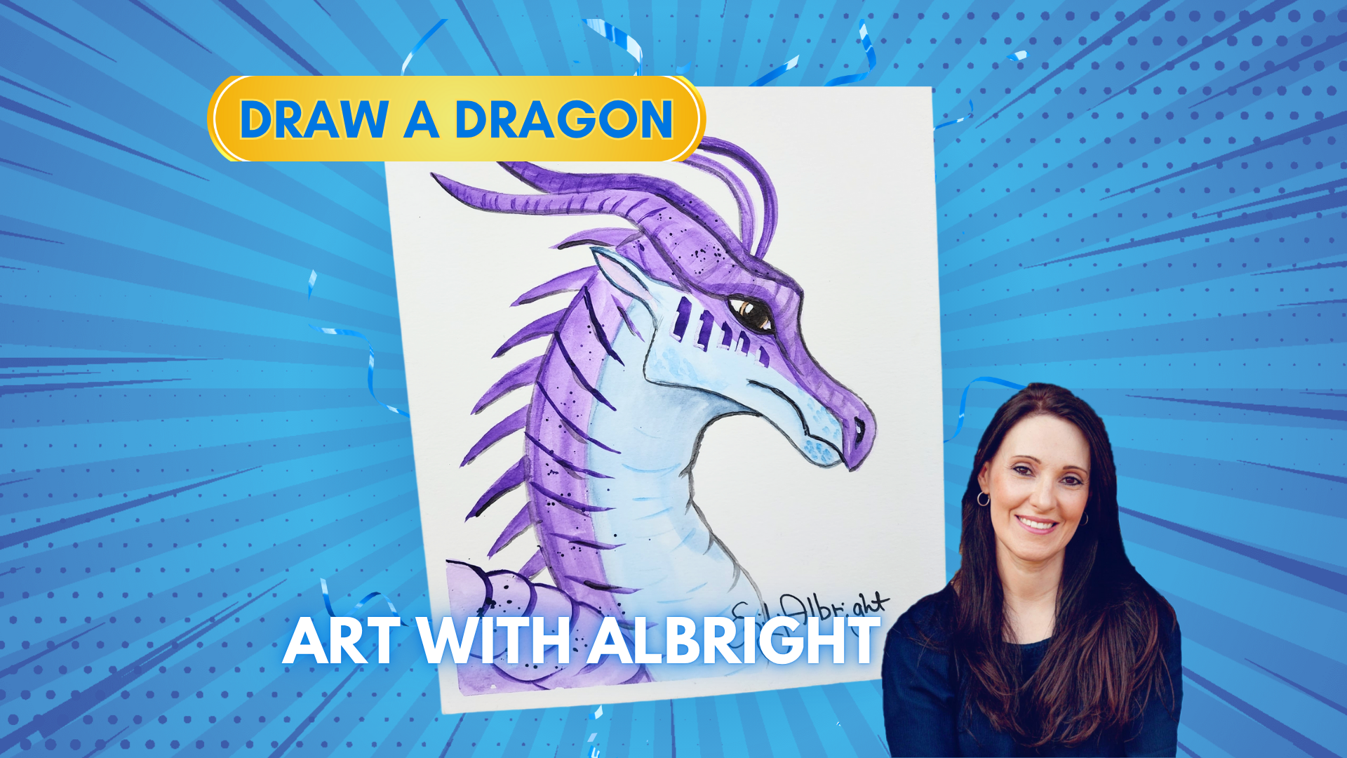 Draw Dragon Silkwing Wings of Fire inspired Blue