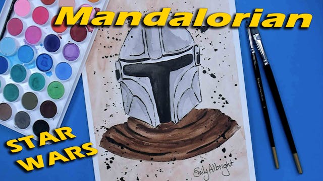 MANDALORIAN Star Wars Series - Watercolor