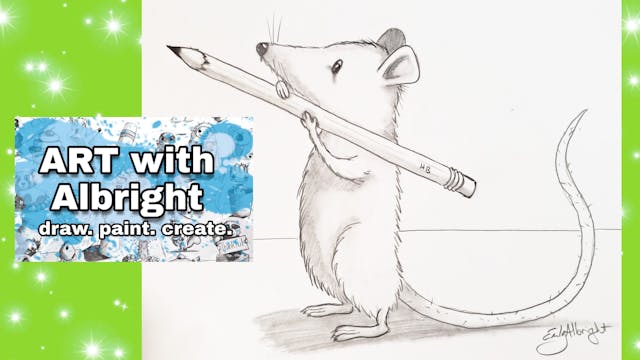 Rat with a pencil