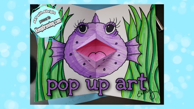 Pop Up Art ~ 3D Open Mouth Fish