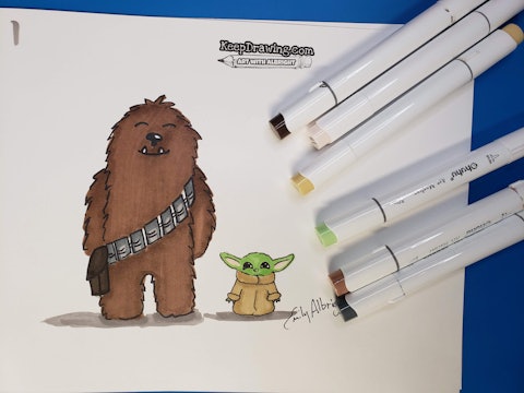 Learn How to Draw Chewbacca & Grogu