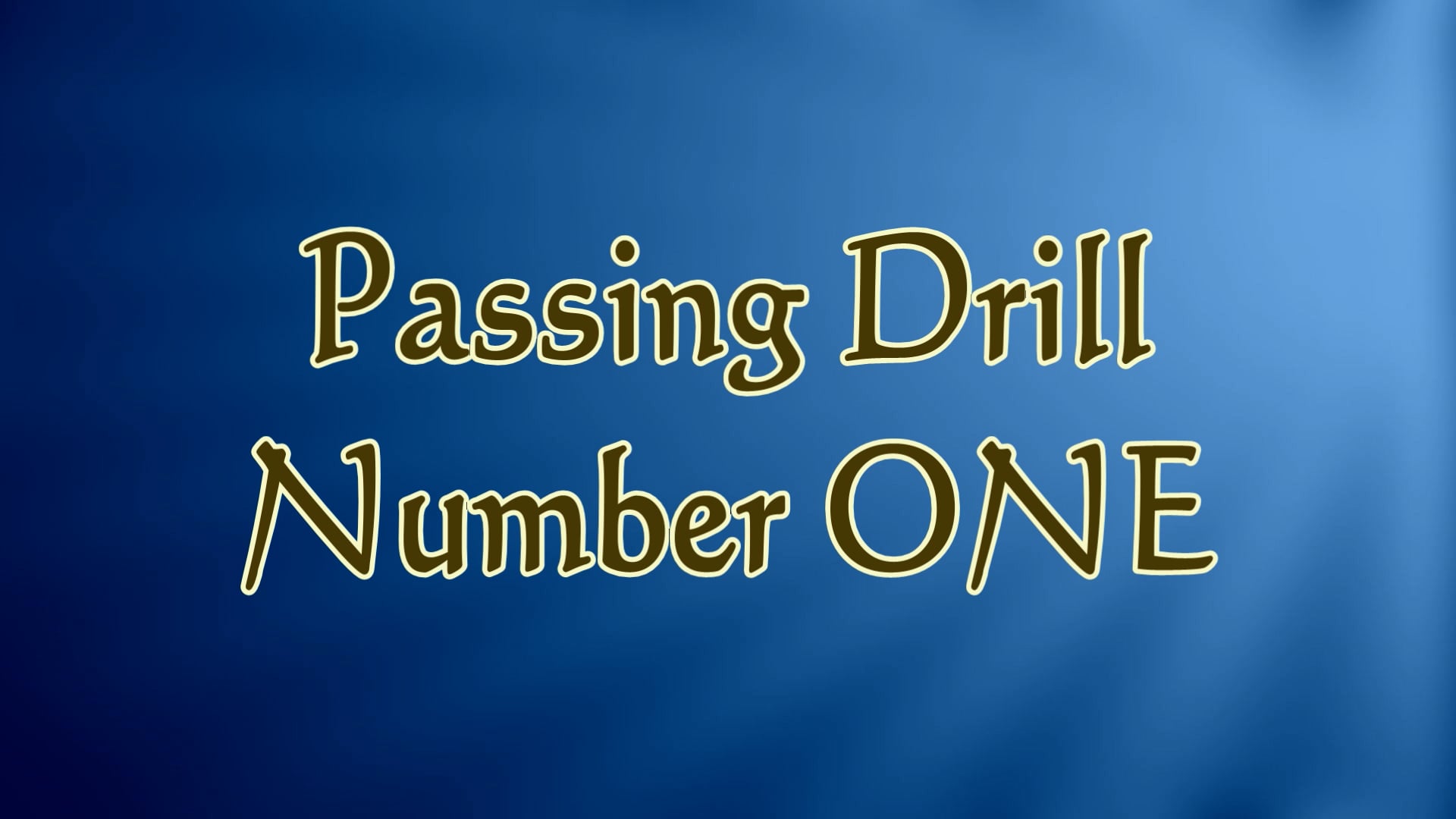 31. Video #31 - Passing Drill #1
