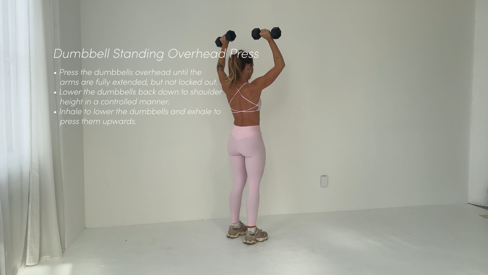 Dumbbell Standing Overhead Press