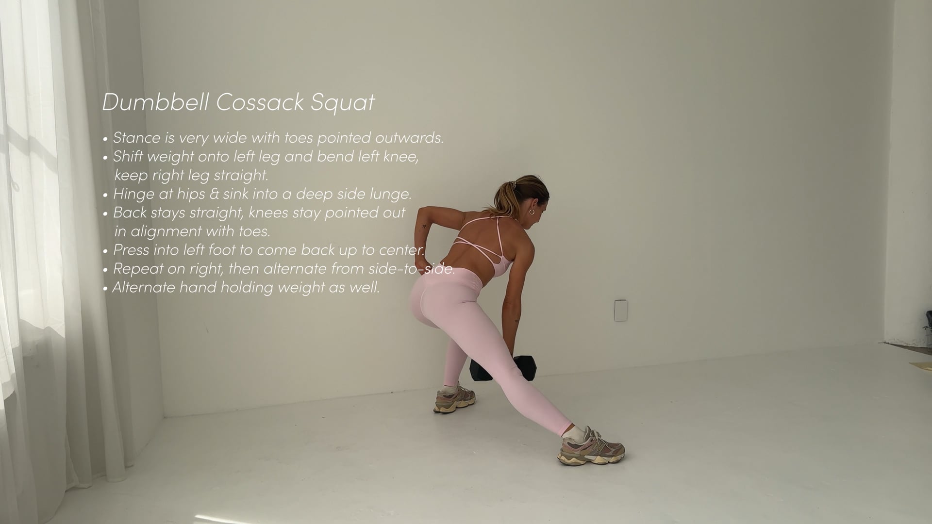 Dumbbell Cossack Squat