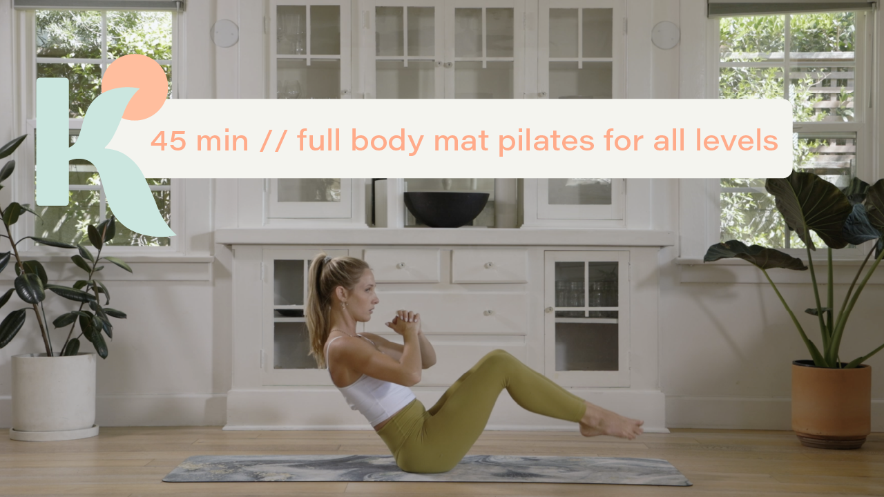 45 Minute Full Body Mat Pilates for All Levels