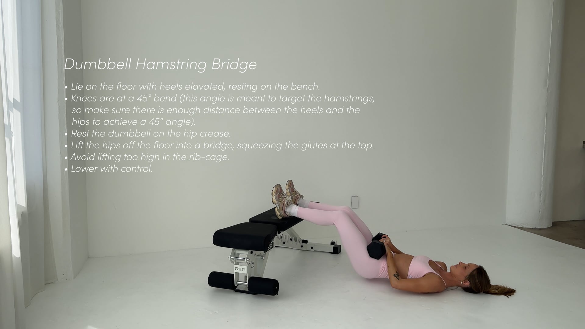 Dumbbell Hamstring Bridge