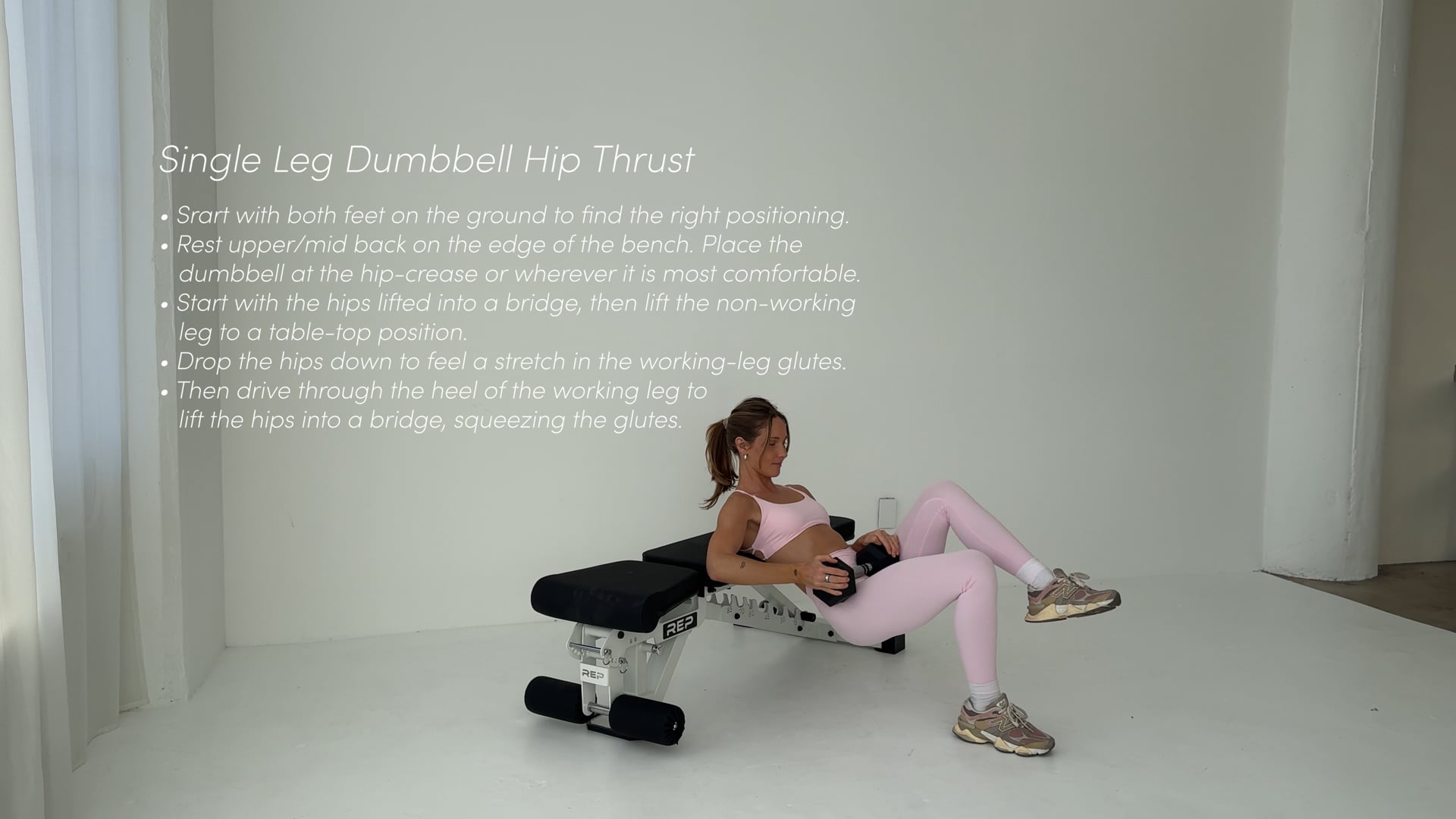 Single Leg Dumbbell Hip Thrust
