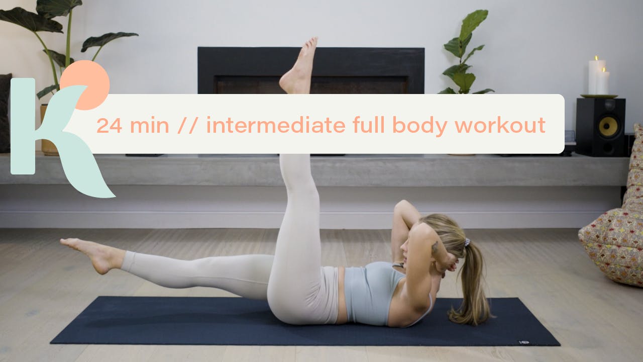 24 Minute Full Body Mat Pilates Workout (Intermediate Level) - Pilates ...