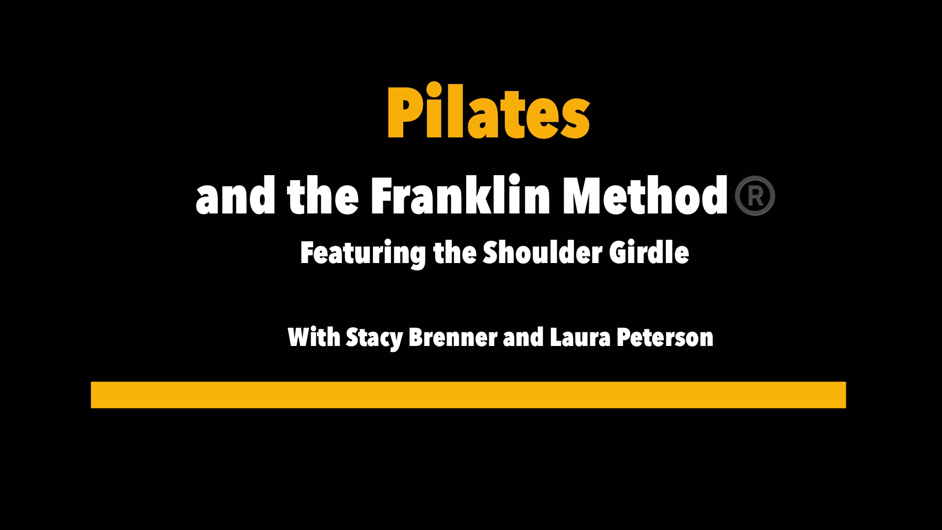 Pilates & The Franklin Method® The Shoulder Girdle