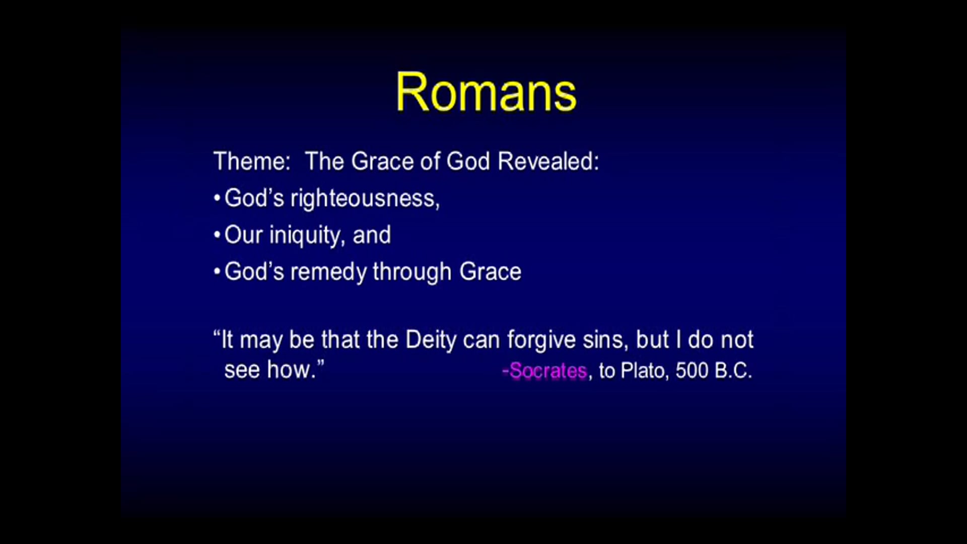 45 - E01 - Romans: An Expositional Commentary - Sessions - KHouse TV