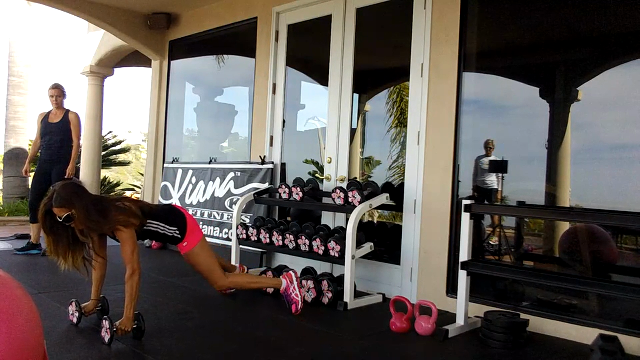 Chest Shoulders Core - Demo: Exercise Plank Row Tucks