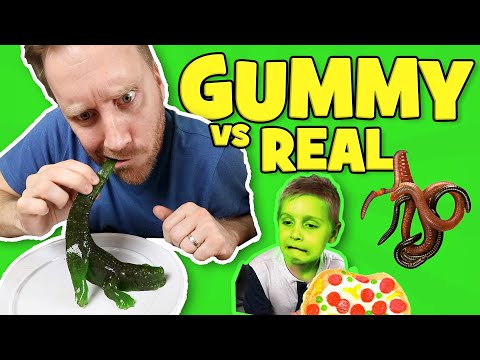 Gummy Food vs Real Food Challenge Part 1