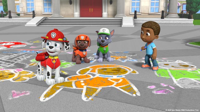 Pups Save the Chalk Art - Hot Potato ...