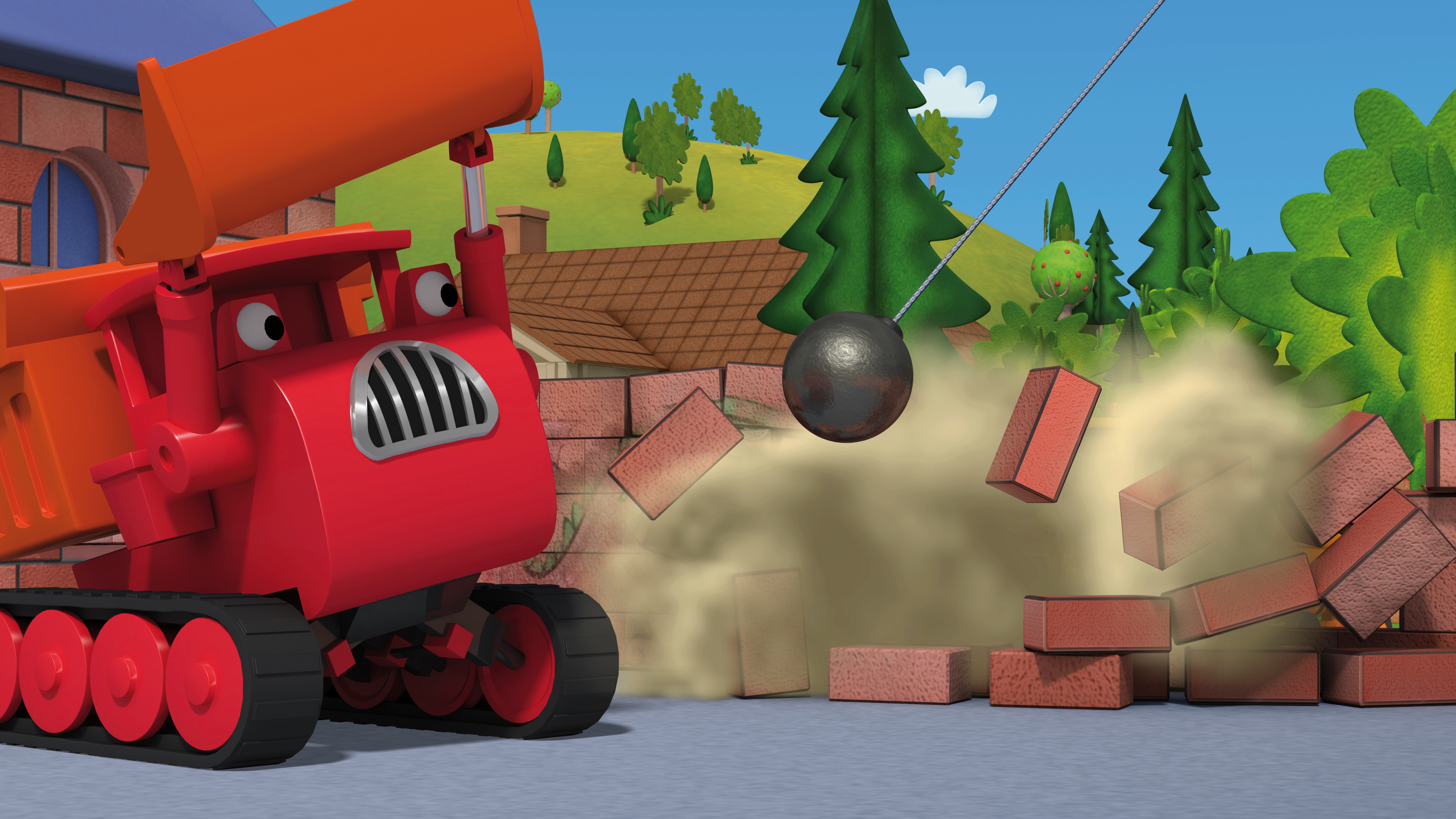 Muck and the Old School Wall | Scoop's Big Job