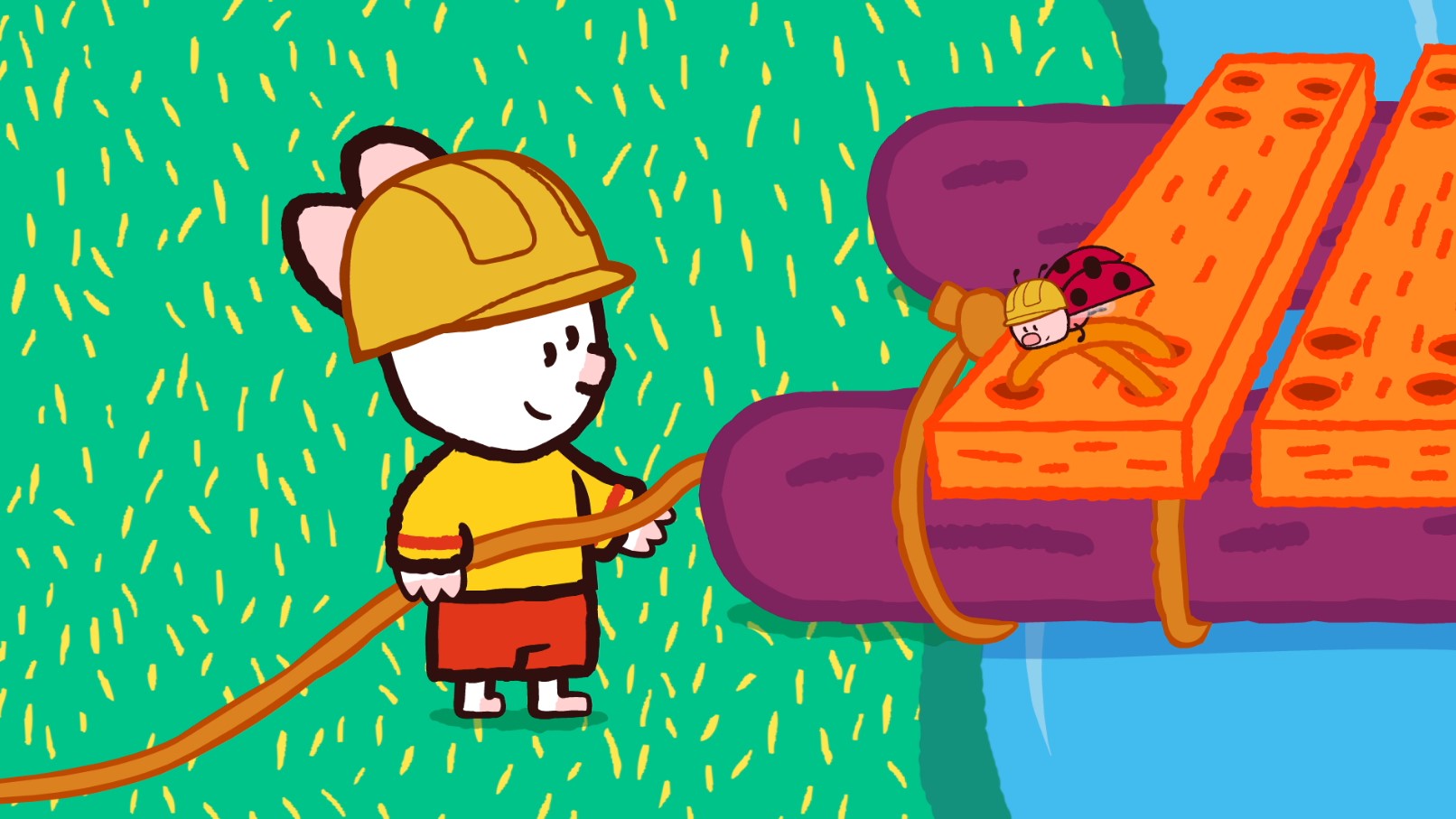 Louie & Yoko Build: a Bridge, a Ski Lift, and a Helicopter