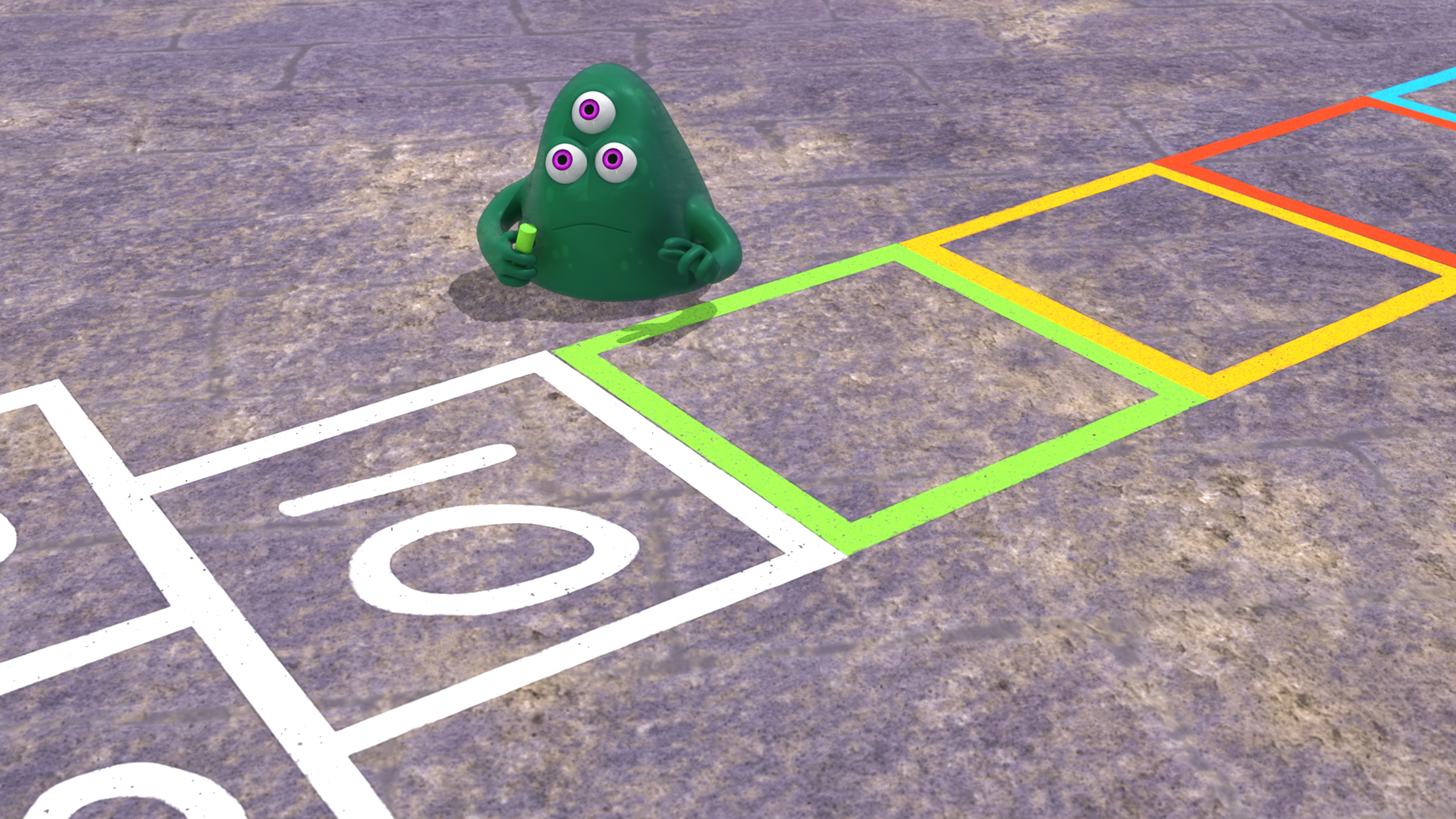 Little Wally Ball-y Monster | Monster Hopscotch