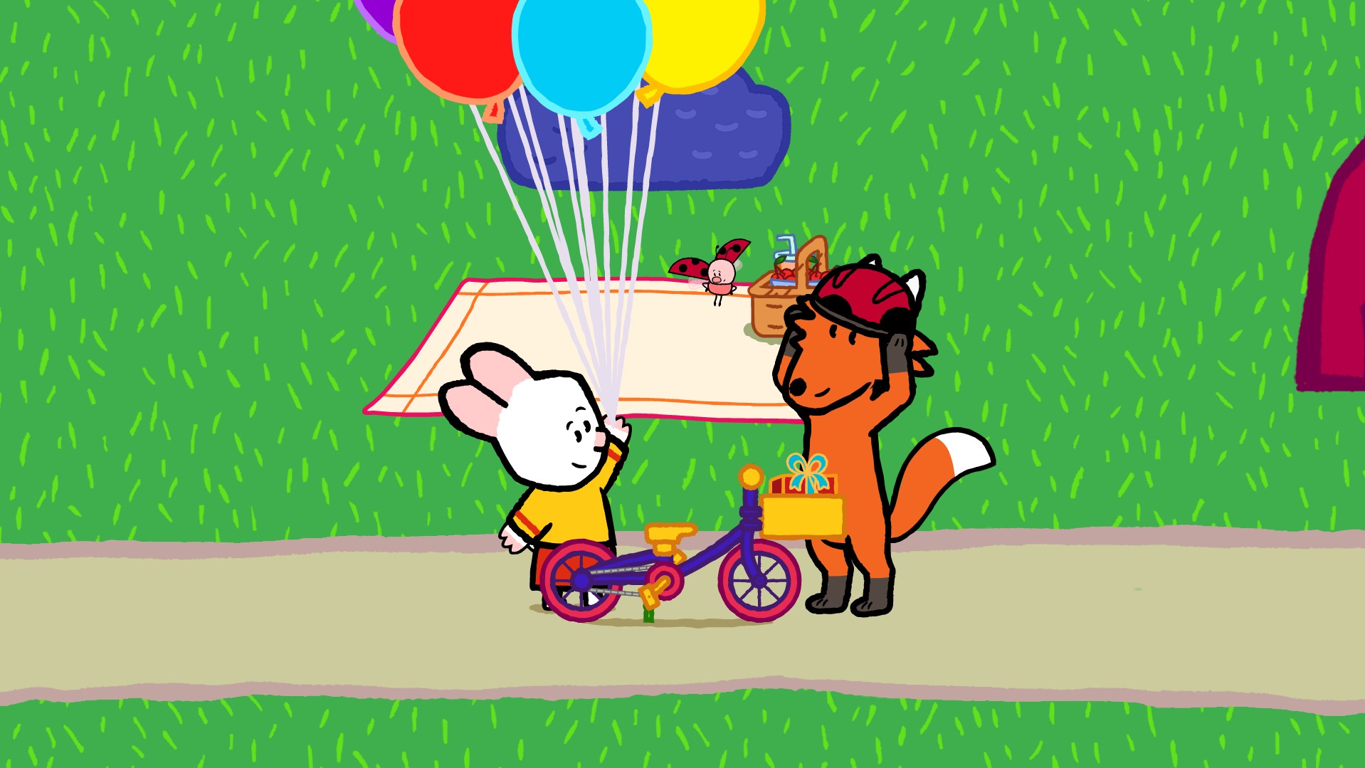 Louie & Yoko Build: a Bike, a Marquee, and a Wheelbarrow