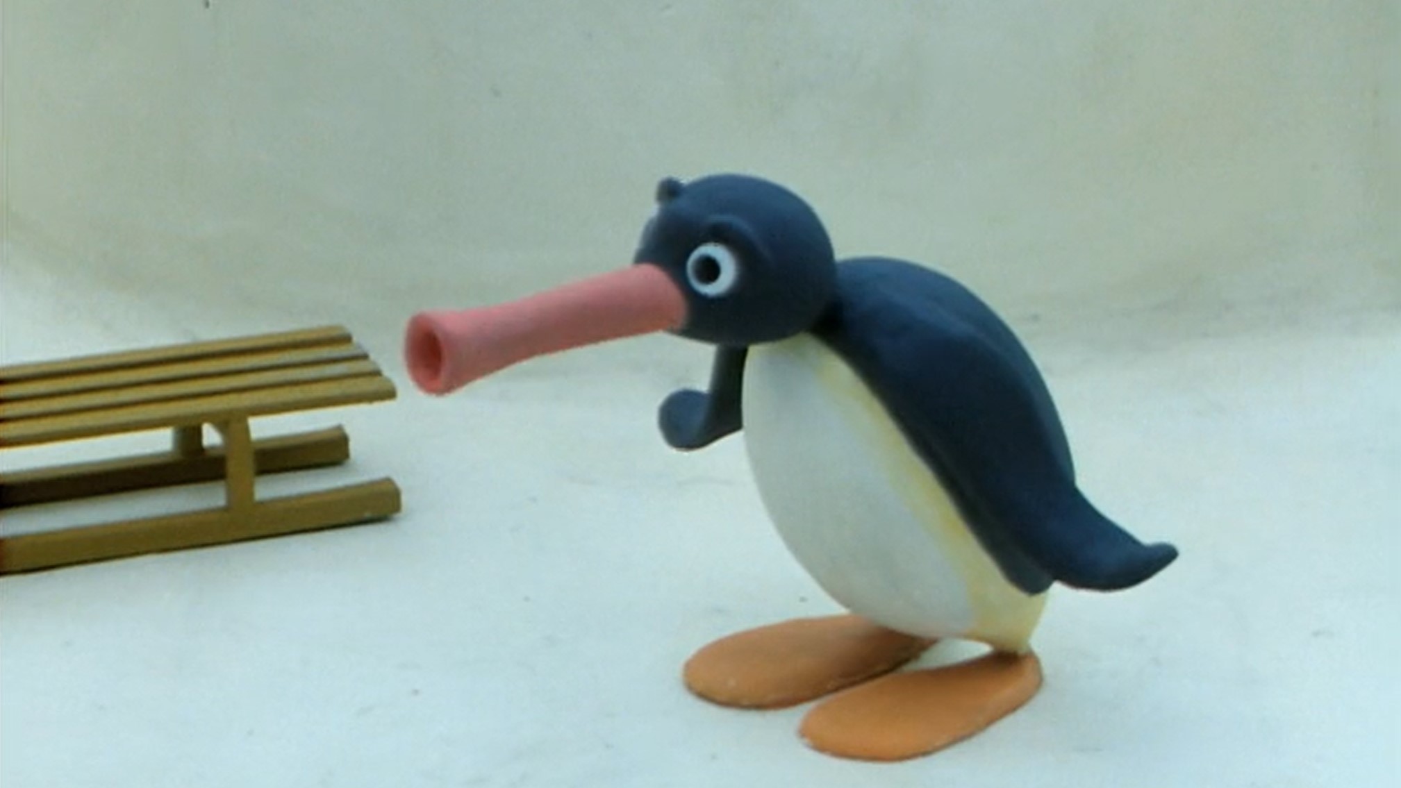Pingu on Makeshift Skis | Pingu Runs Away From Home