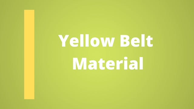 Yellow Belt Requirements