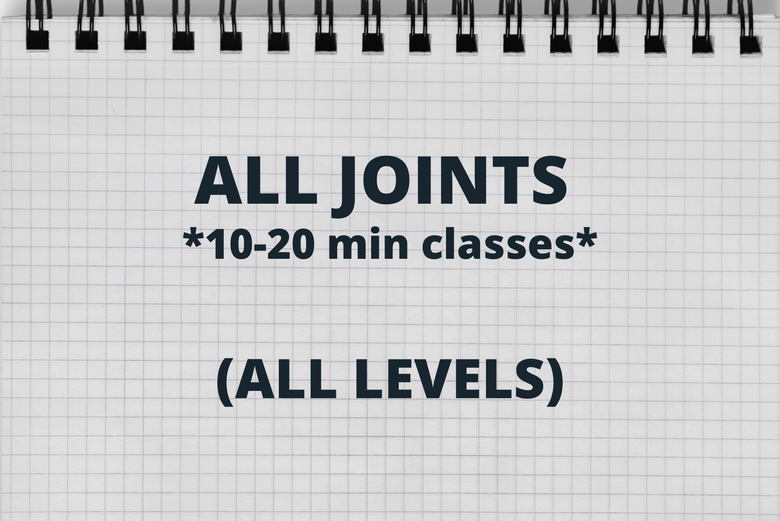 Options from 1-7 classes per week