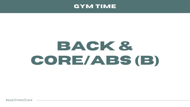 Back & Core/Abs (B)
