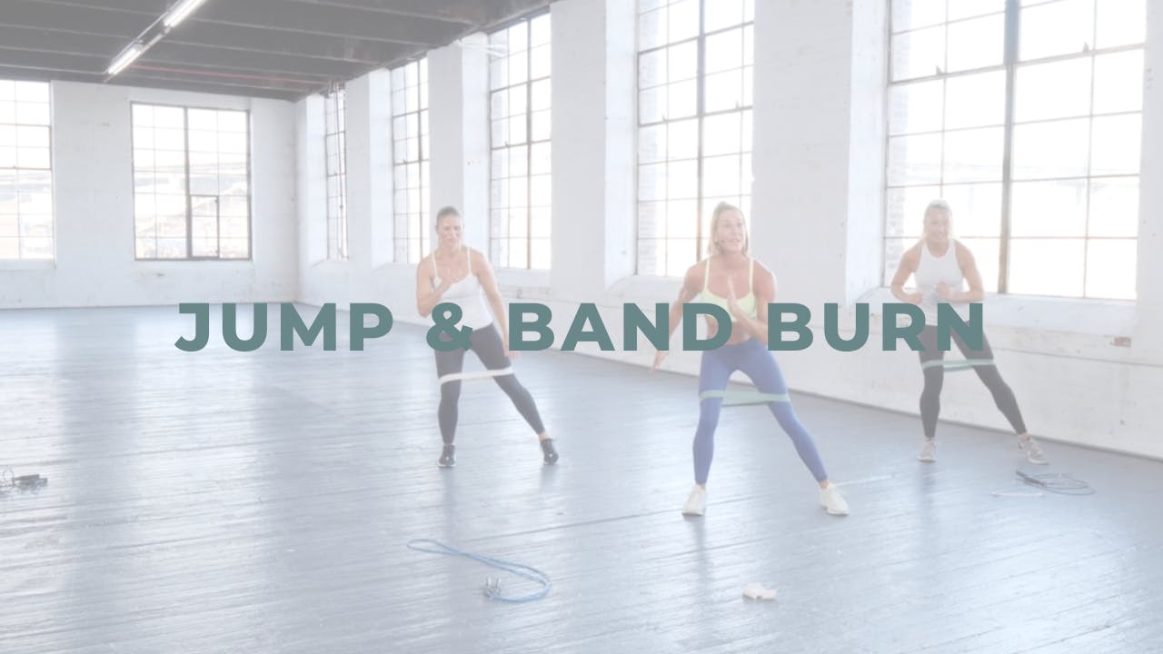 Jump & Band Burn (Cardio + Endurance Strength) Full Body Kira