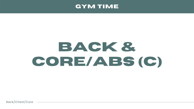 Back & Core/Abs (C)