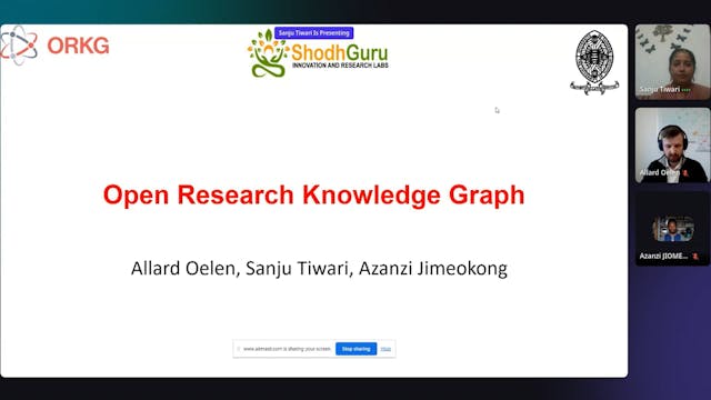 Masterclass: Open Research Knowledge Graph Structured Scholarly Knowledge