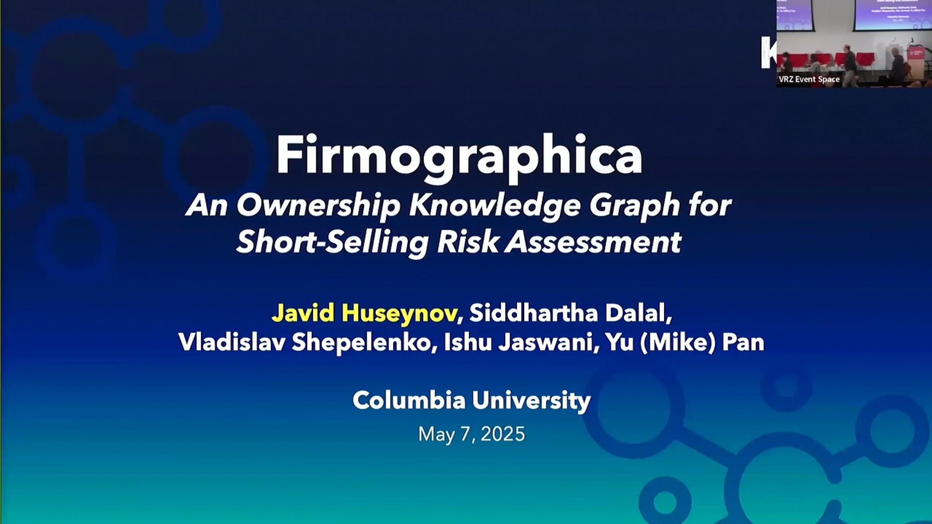 Firmographica: An Ownership Knowledge Graph for Short Selling Risk Assessment