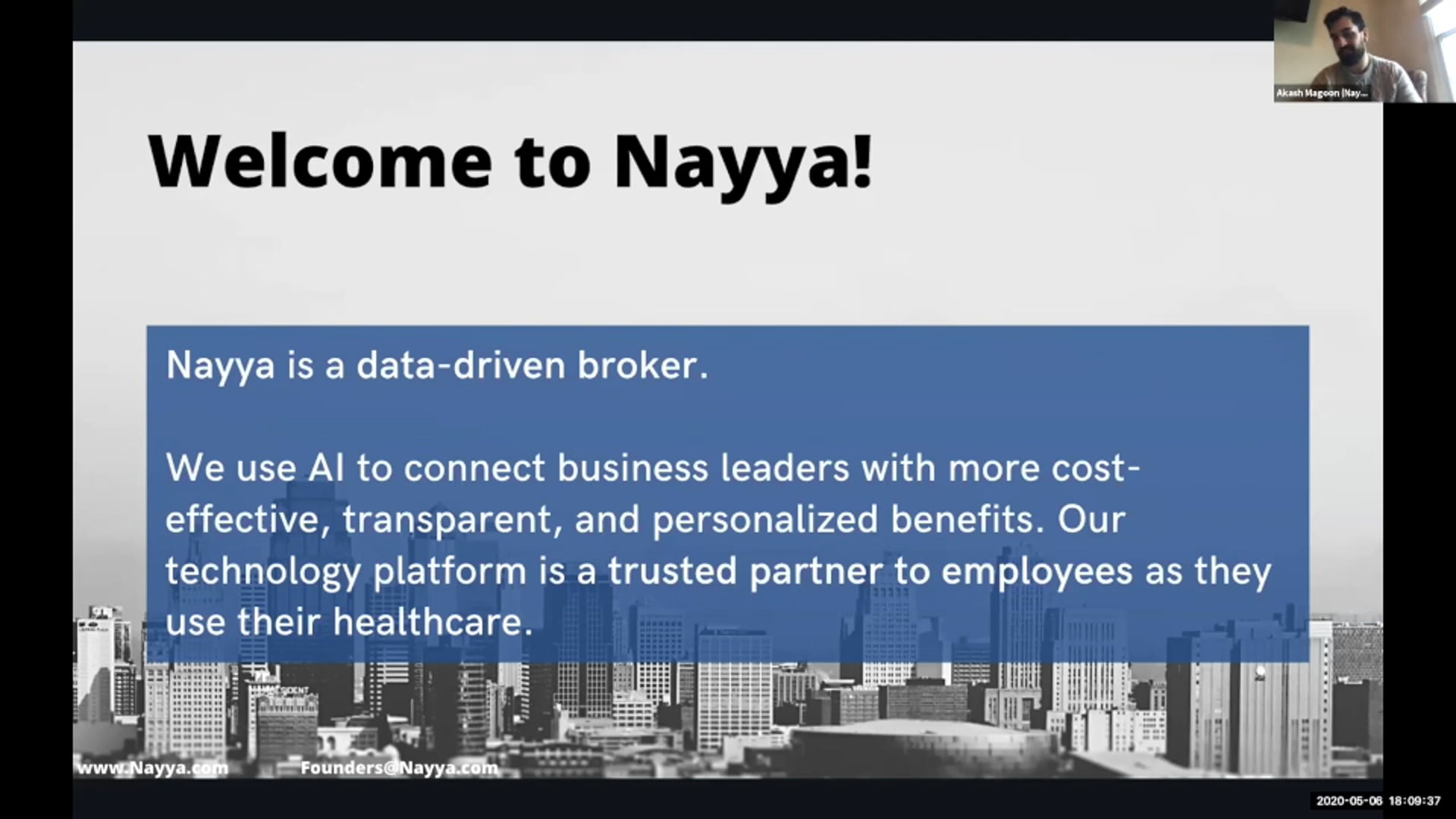 Startup-Investor Pitch Event Winner Nayya
