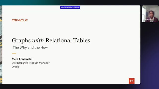 Masterclass: Graphs with Relational Tables: The Why and The How