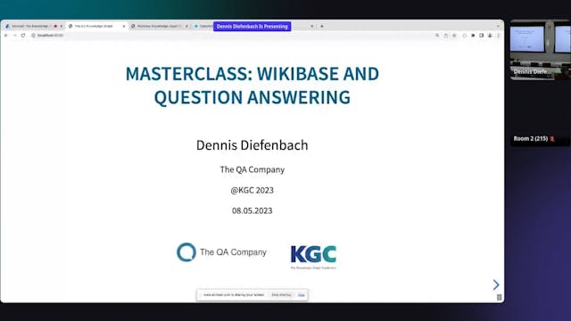 Masterclass:  KG Infrastructure with Wikibase and Question Answering