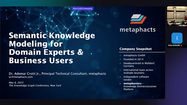 Masterclass: Semantic Knowledge Modeling for Domain Experts and Business Users