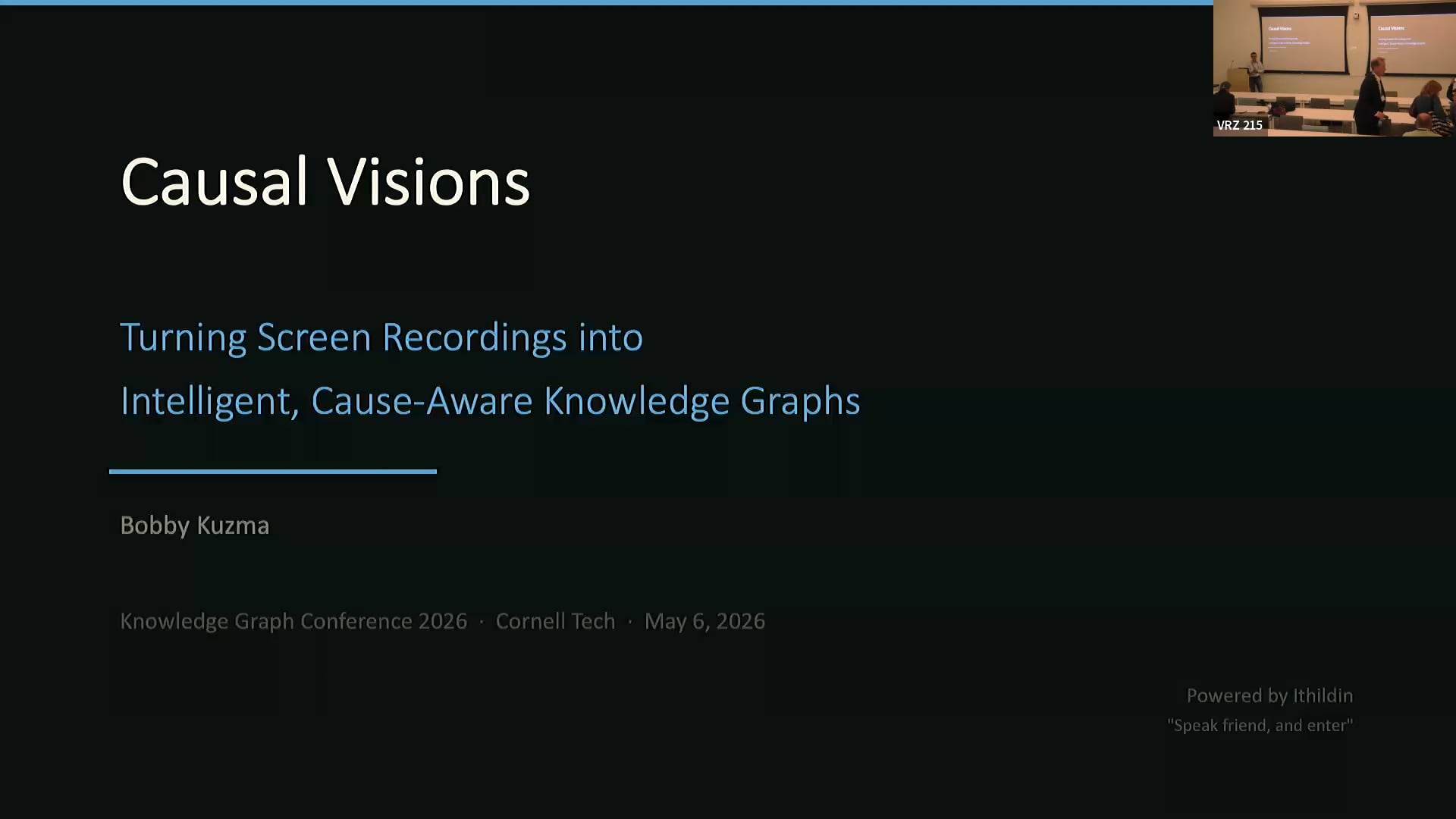 Turning Screen Recordings into Intelligent, Cause-Aware Knowlege Graphs