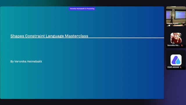 Masterclass:  Shapes Constraint Language
