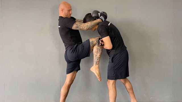 Drill for Thai Clinch Offense Knees To The Body 1 
